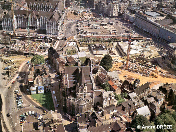 Liège rue de bruxelles vue aérienne 1979