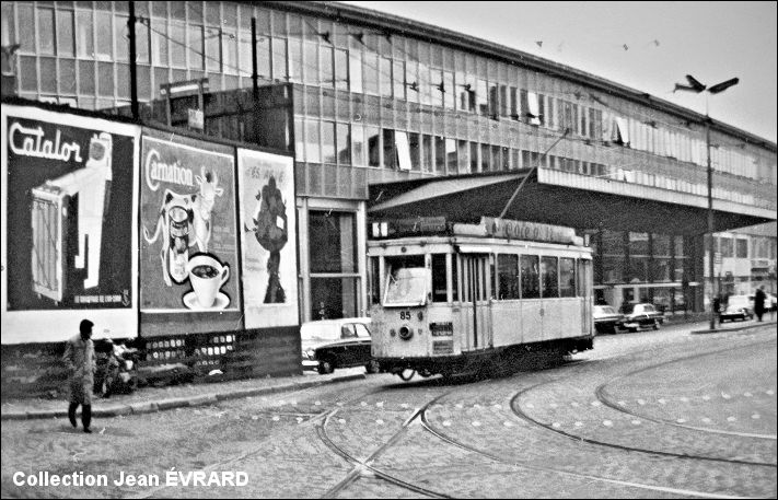 Gare des Guillemins Liège tram 1964