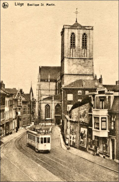 St-Martin et rue St-Laurent Liège 1938